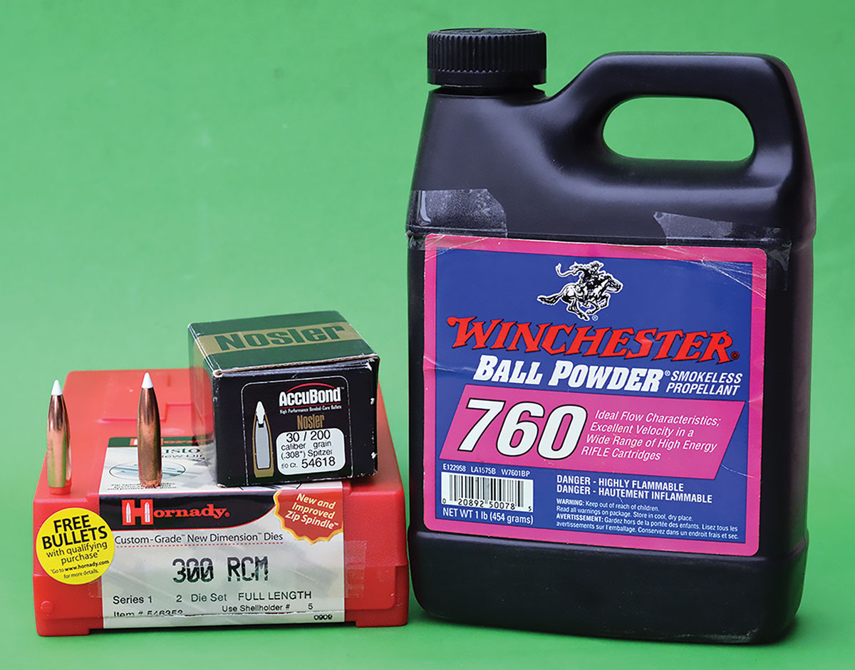 The 300 RCM can offer outstanding performance using 200-grain bullets in conjunction with Winchester 760 powder.